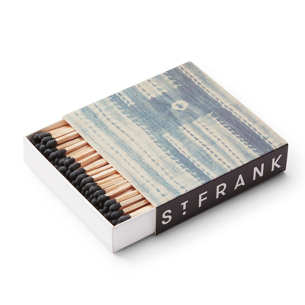 Washed Indigo Matchbox by St. Frank | Blue | 4. 25" W x 4. 25" H - Image 0