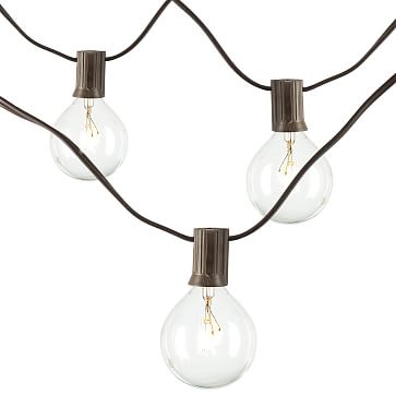 Edison Brown String Lights, Set of 2, Sphere Bulb - Image 2