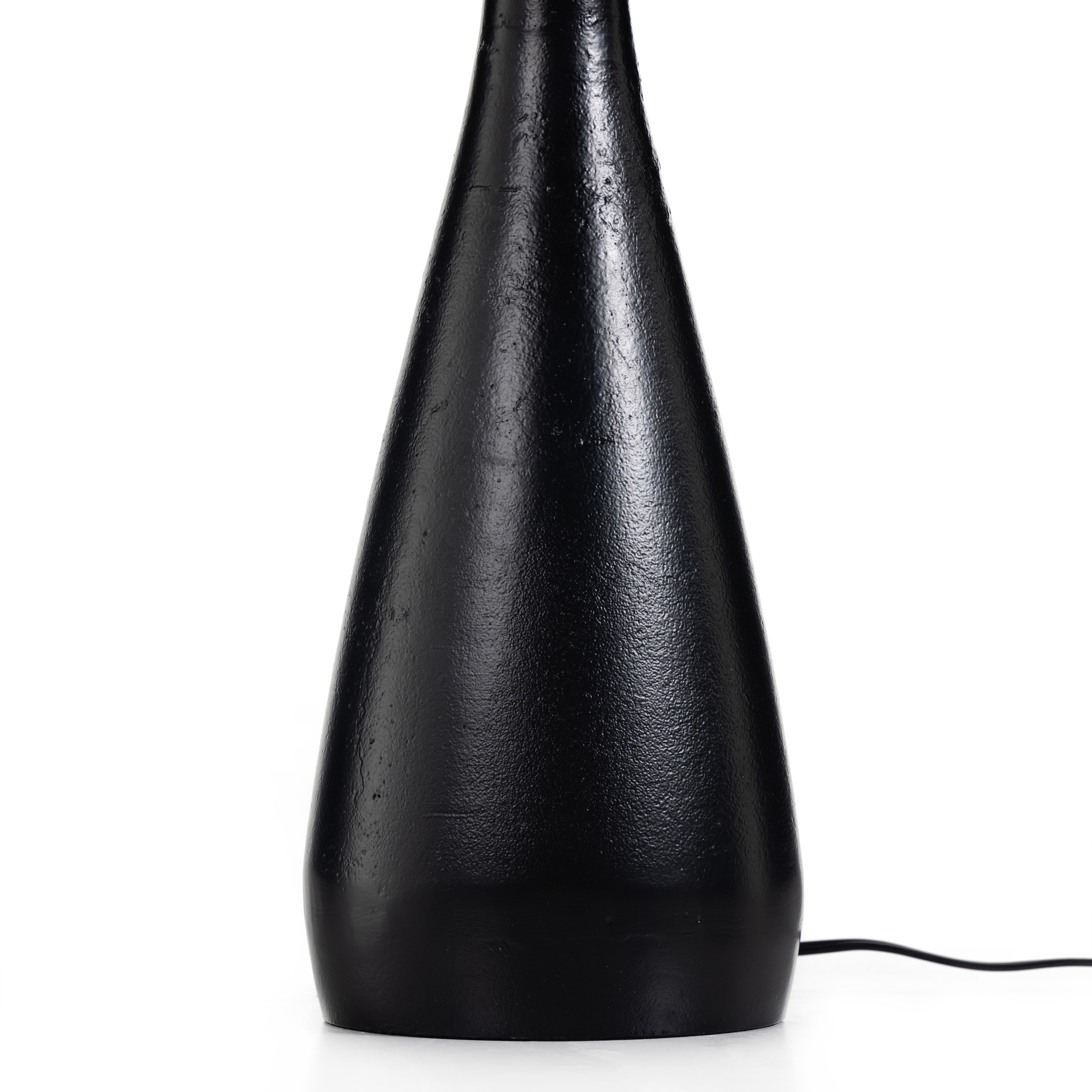 Innes Tapered Shade Table Lamp - Matte Black Cast Aluminum - Image 6