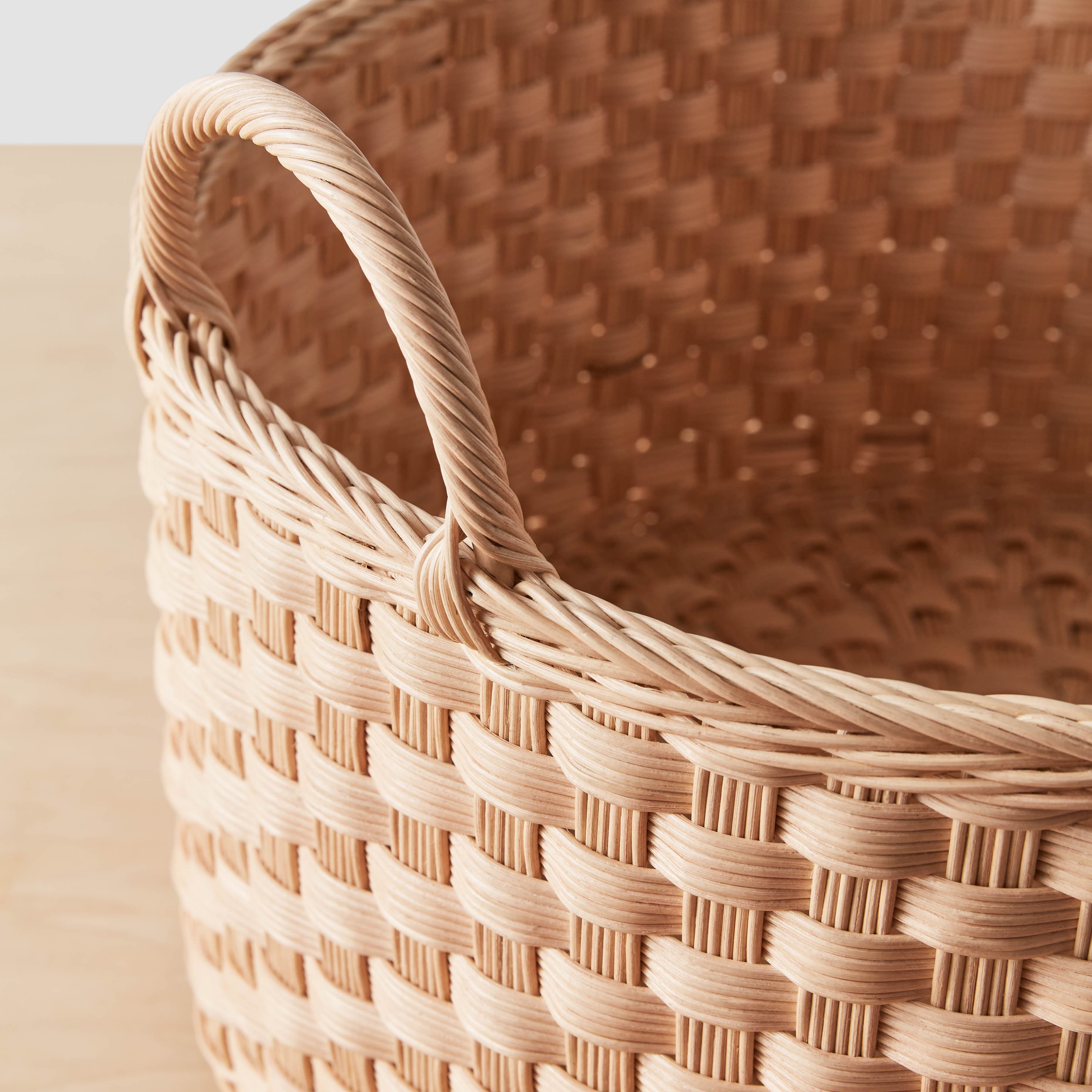 The Citizenry Kawi Wicker Floor Basket | Medium | Tan/Beige - Image 9