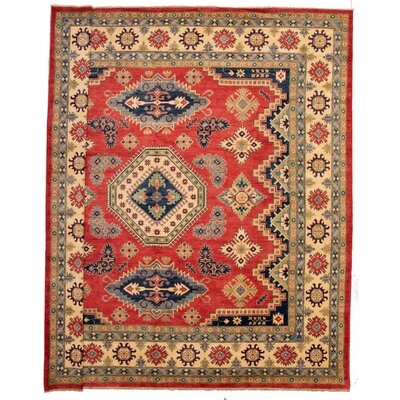 One-of-a-Kind Deshonna Hand-Knotted New Age 13' Square Wool Area Rug in Red/Green - Image 0