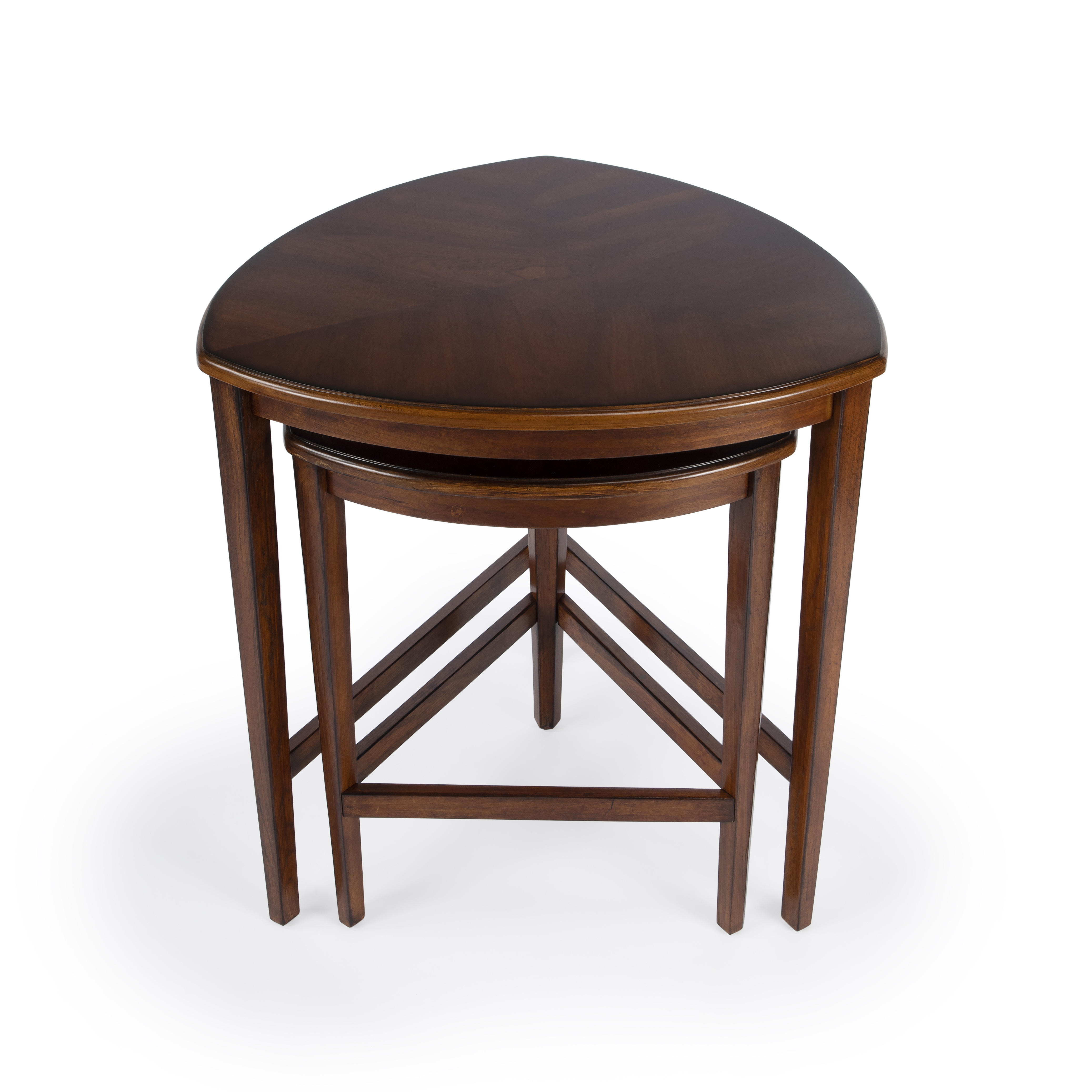 Finnegan Antique Cherry Nesting Side Tables - Image 1