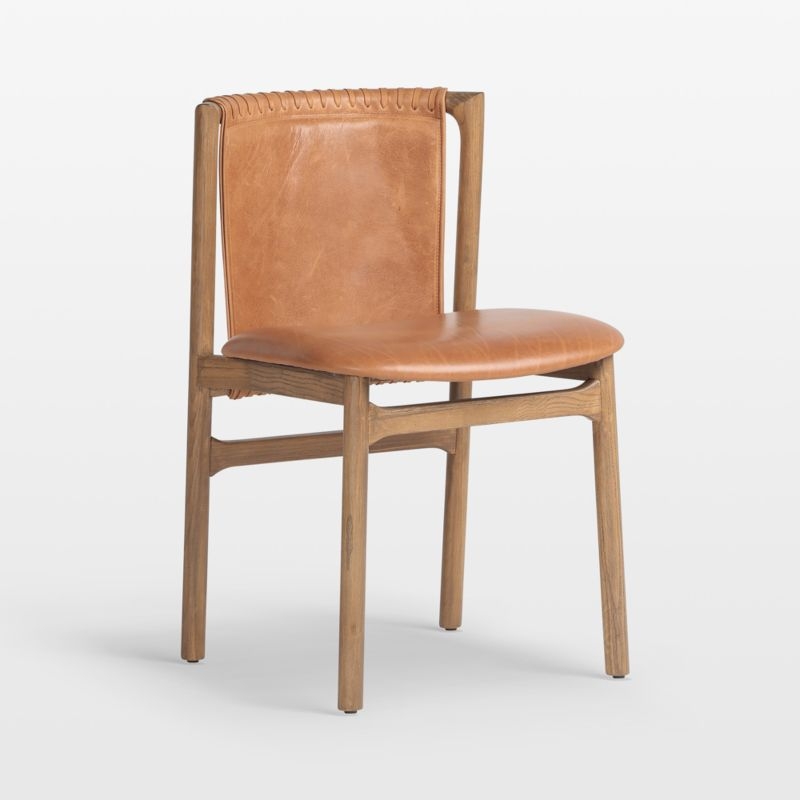 Albion Tobacco Lamont Leather Dining Chair - Image 6