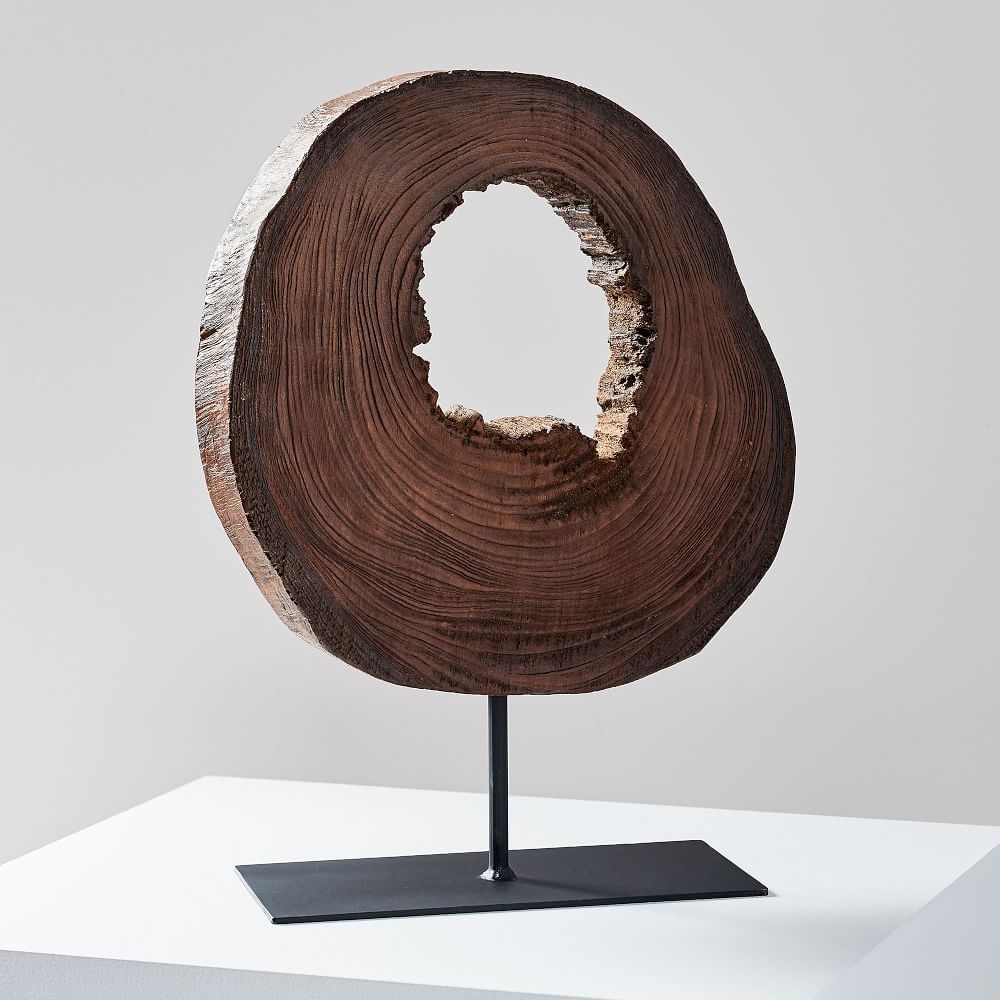 Wood Slice Object on Stand - Image 0