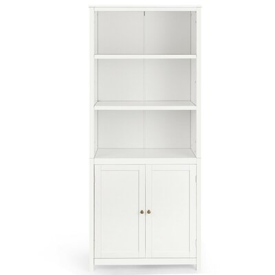 Bookcase Shelving Storage Wooden Cabinet Unit Standing Display Bookcase With Doors - Image 0