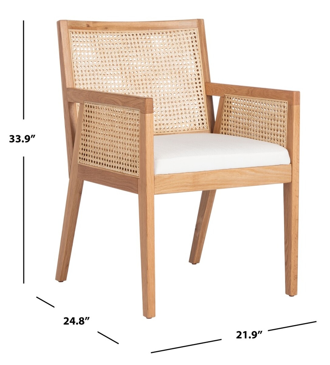 Malik Rattan Dining Chair - Natural - Image 9
