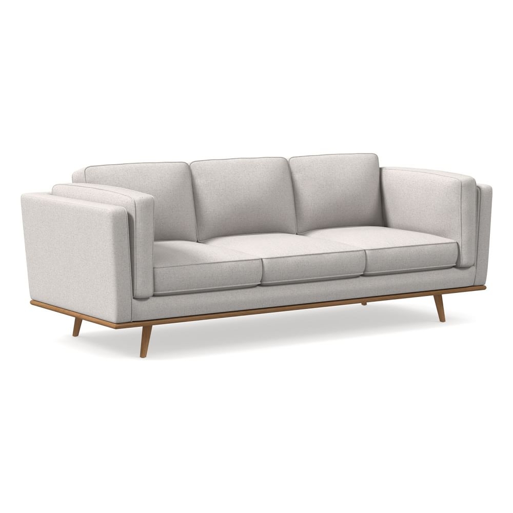 Zander 90" Sofa, Performance Coastal Linen, Dove, Almond - Image 0