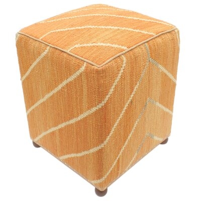 Boho Chic Galaxi Handmade Kilim Upholstered Ottoman - Image 0