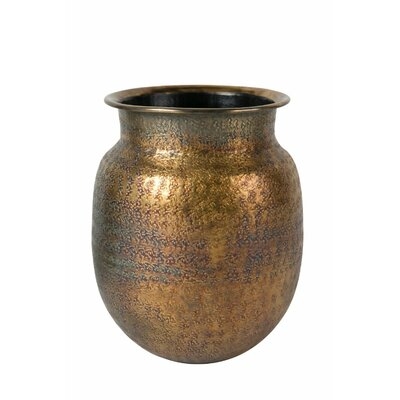 Areatha Brass 12" Metal Table Vase - Image 0