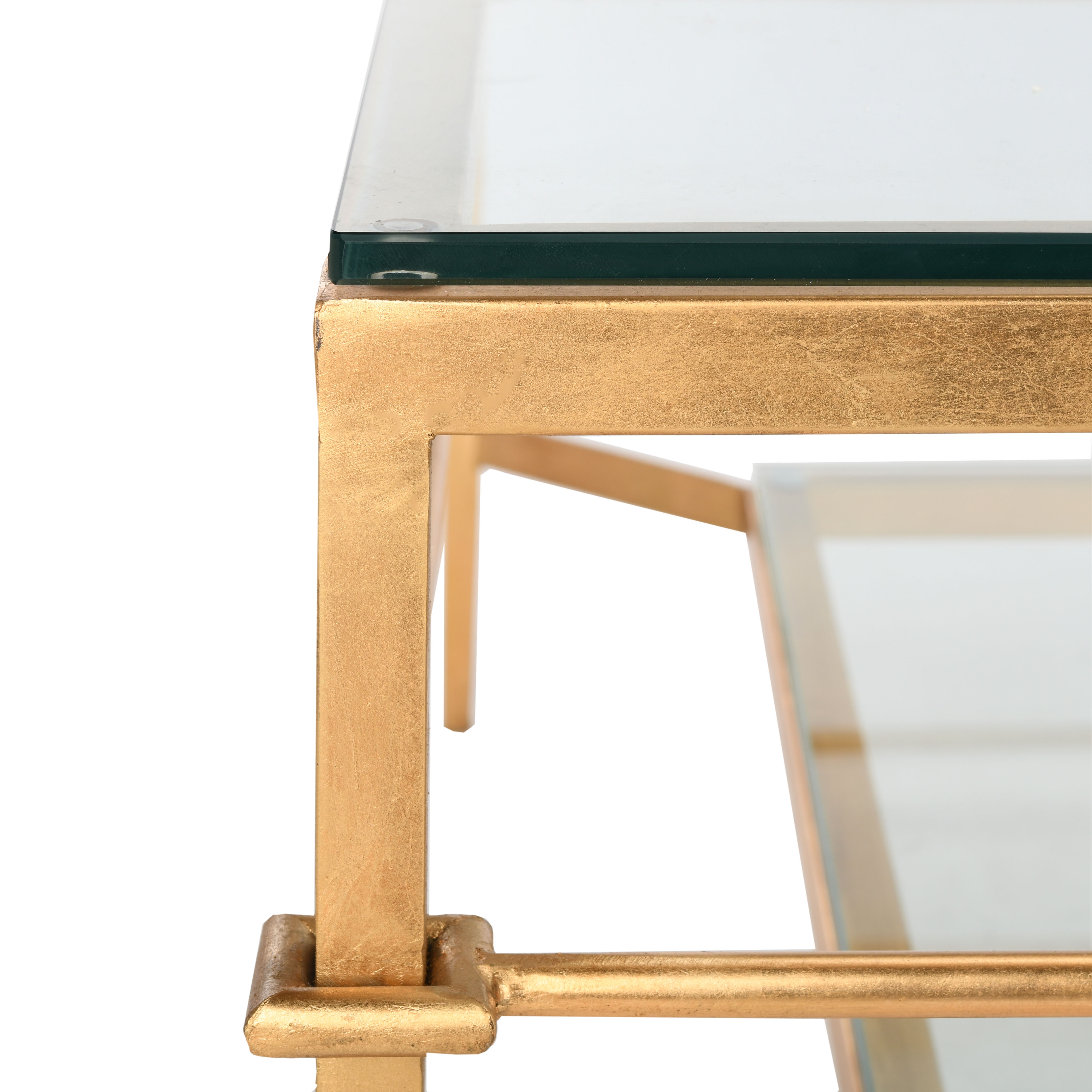 Mieka Glass Cocktail Table - Gold - Safavieh - Image 3
