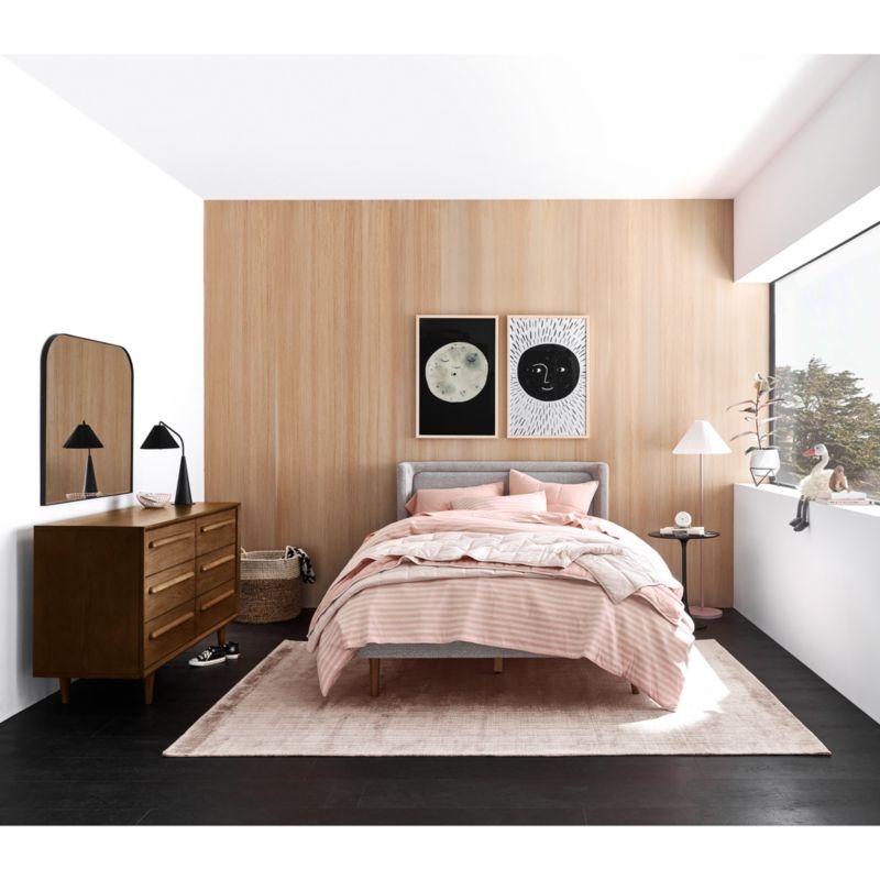 Weston Grey Upholstered Kids Twin Bed - Image 1