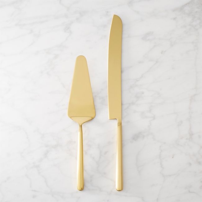 2-Piece Gold Cake Serving Set - Image 0