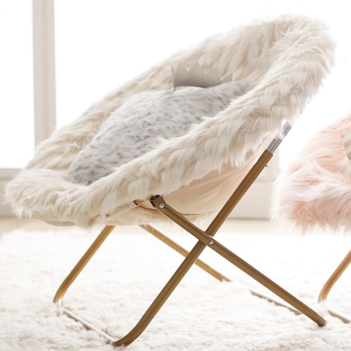 Winter Fox Faux Fur Hang-A-Round Chair - Image 3