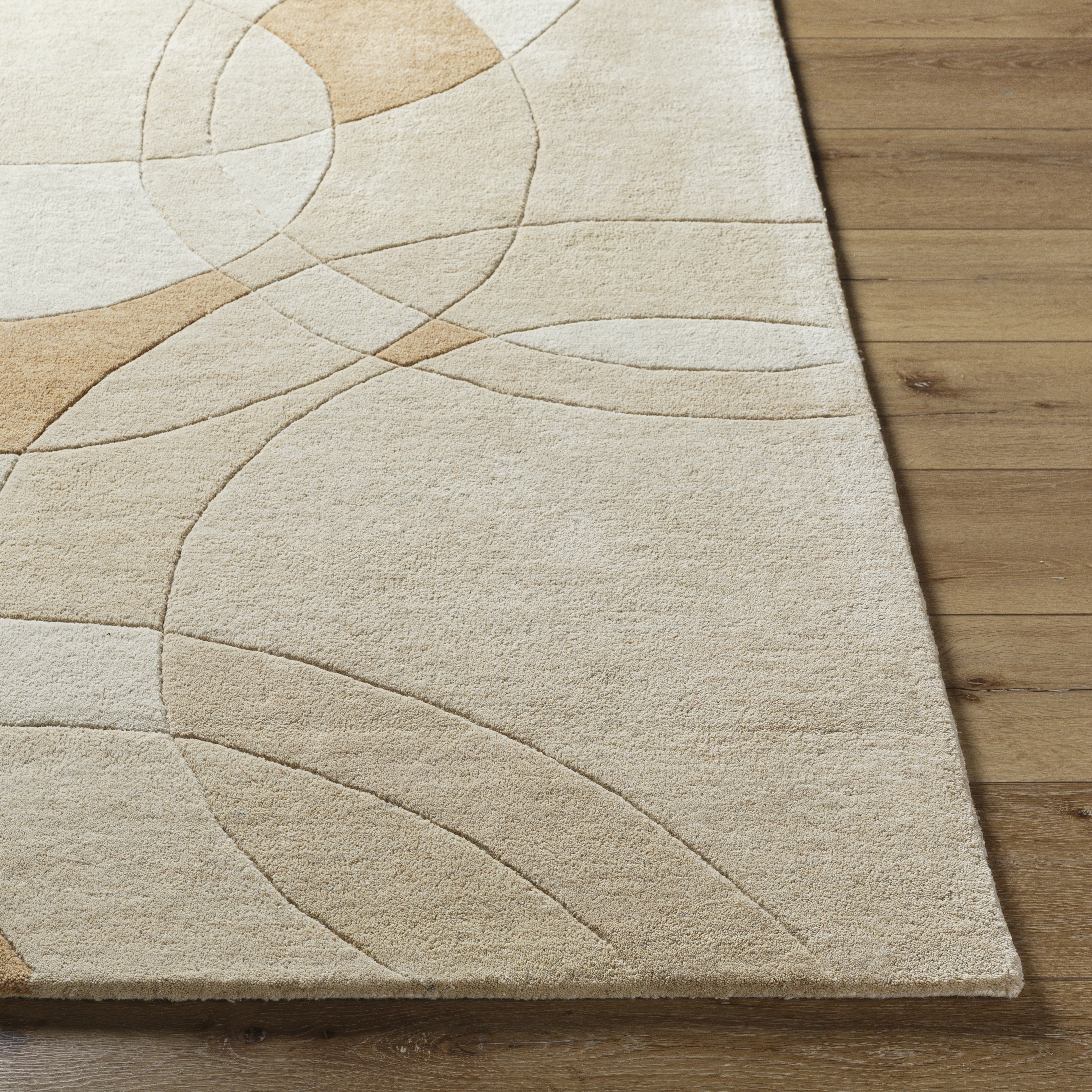 Forum Beige Indoor 2' x 3' Handmade Rug - Image 1