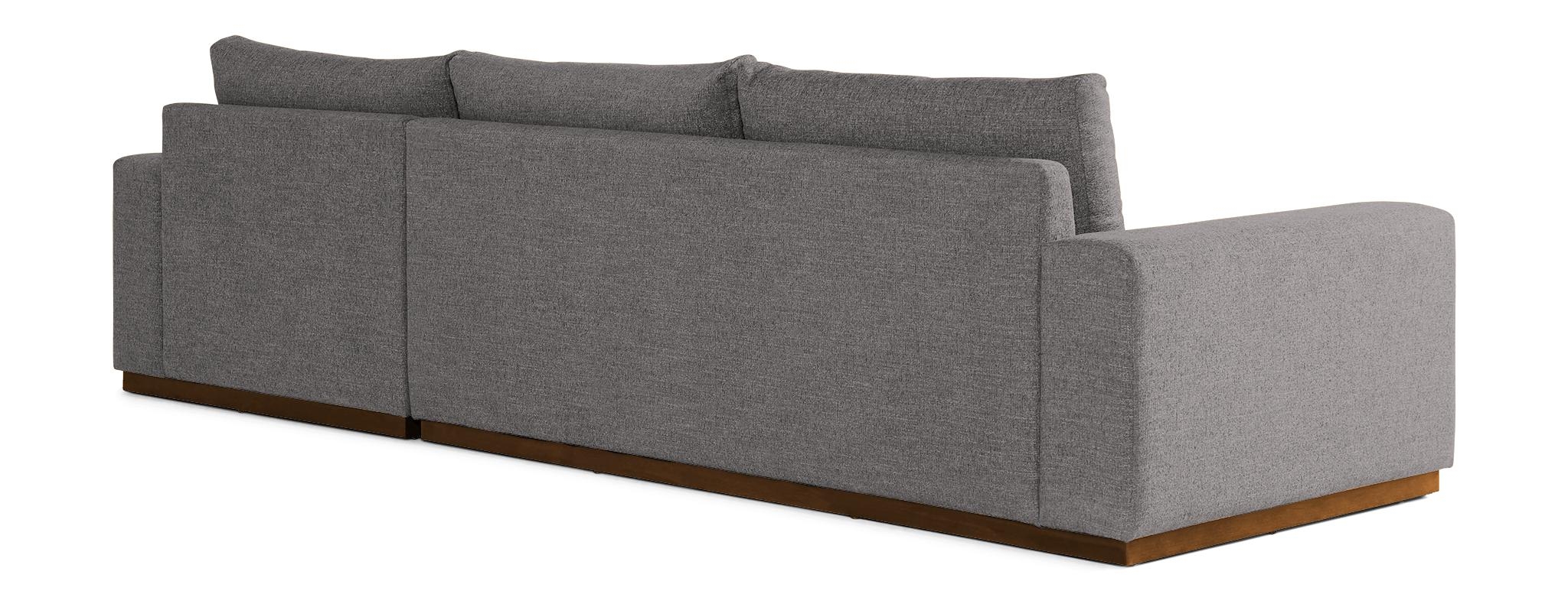 Gray Holt Mid Century Modern Sectional with Storage - Taylor Felt Grey - Mocha - Right - Image 4