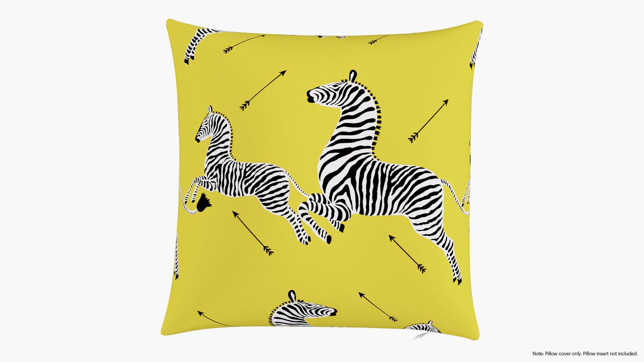 Throw Pillow Cover 18", Yellow Zebra, 18" x 18" - Image 0