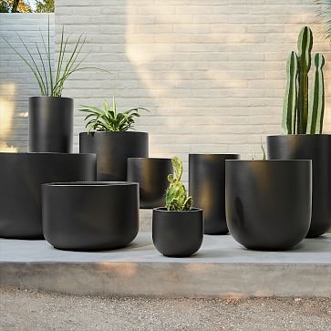 Radius Ficonstone Indoor/Outdoor Planter, Extra Large, 25.6"D x 26.8"H, Storm Gray - Image 2