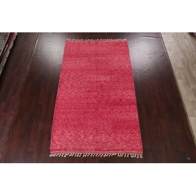 Moroccan Wool Area Rug Hand-Knotted 6X10 - Image 0