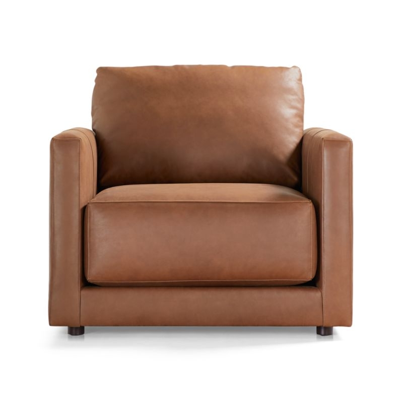 Gather Deep Leather Chair - Image 1