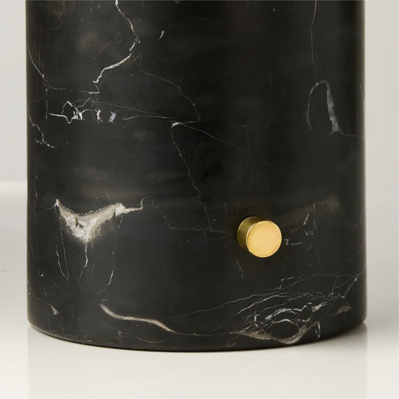 Polo Black Marble Table Lamp with Glass Shade - Image 4