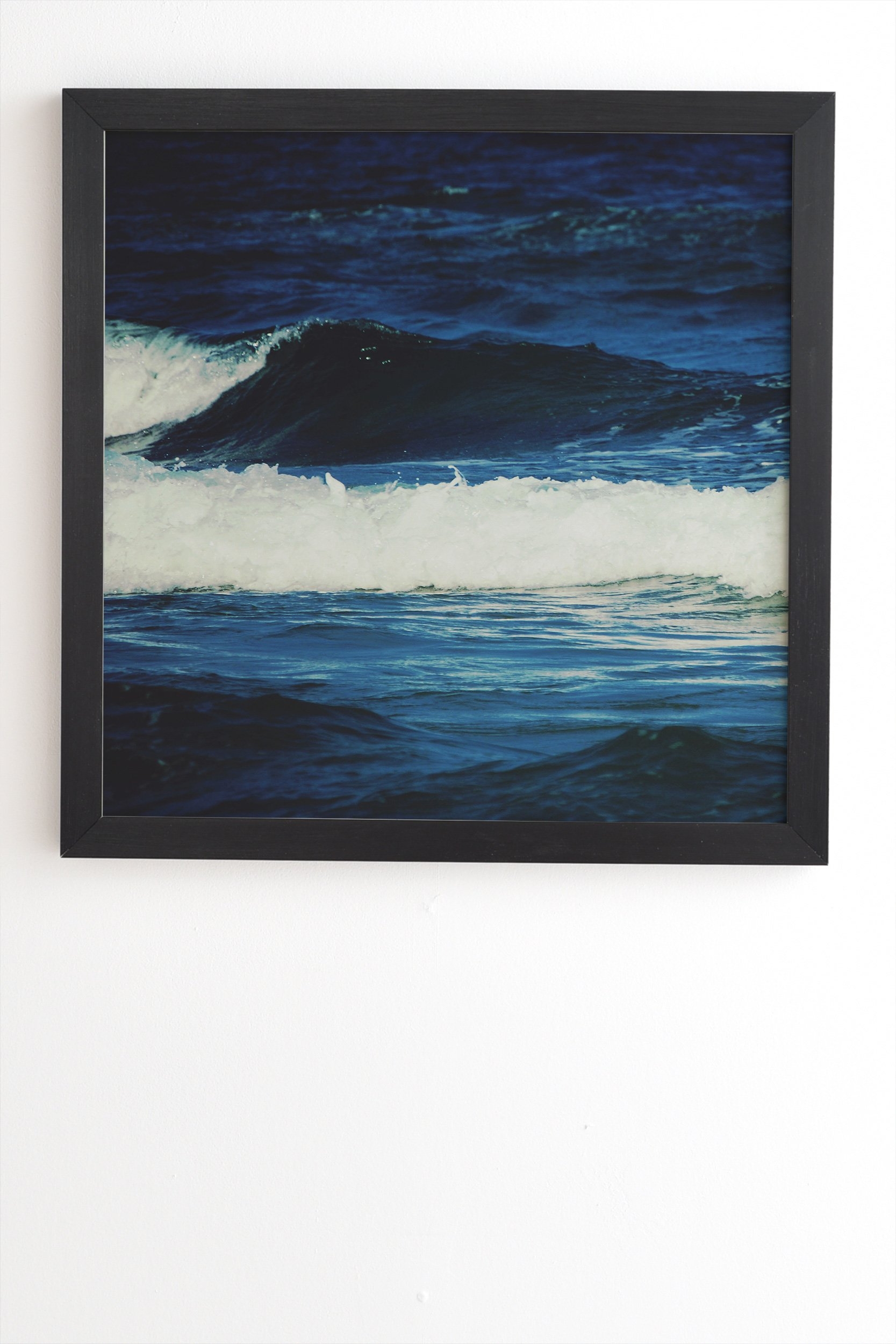 Chelsea Victoria Ocean Waves Black Framed Wall Art - 30" x 30" - Image 1