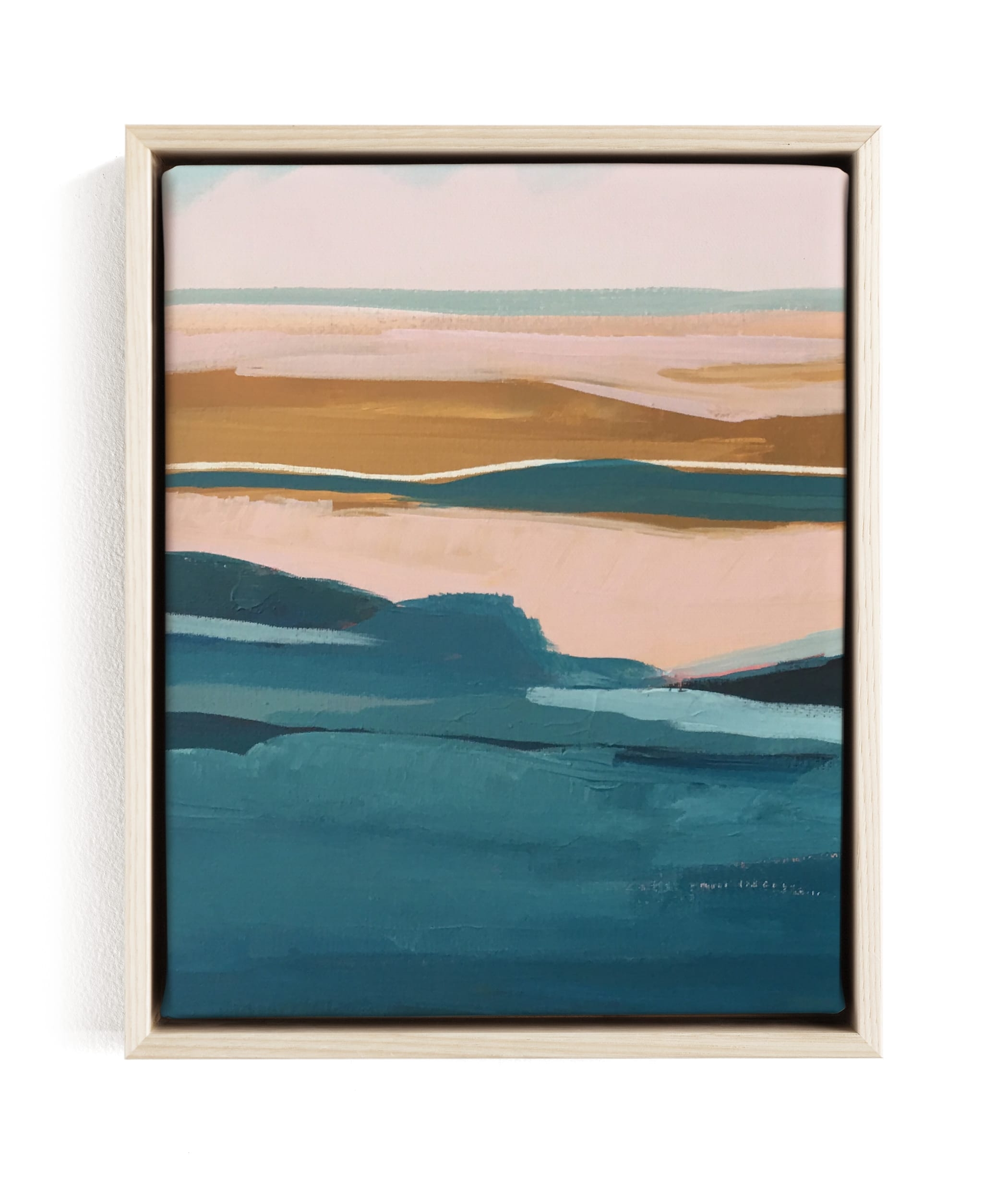 Golden Seascape Diptych I Limited Edition Fine Art Print 1 - Image 0