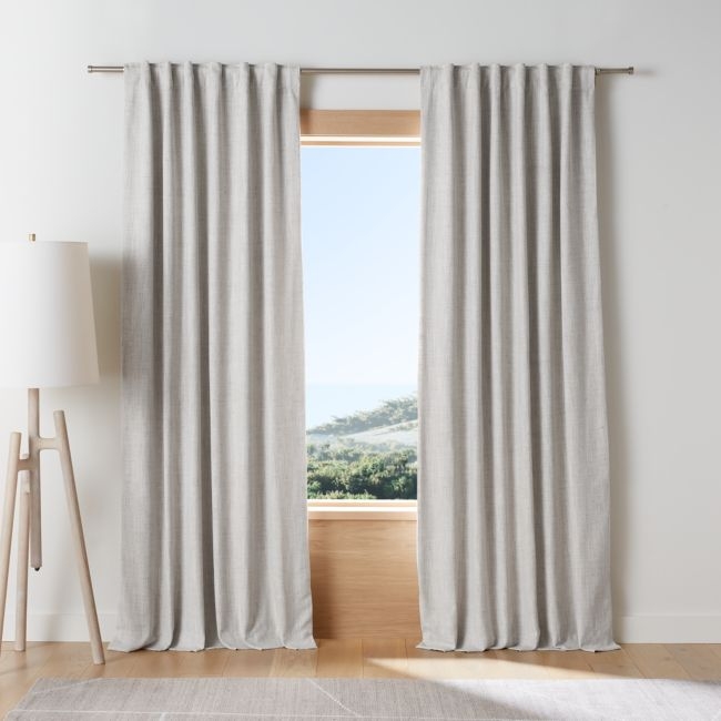 Reid Warm Beige Recycled Fiber Blackout Window Curtain Panel 52"x108" - Image 0