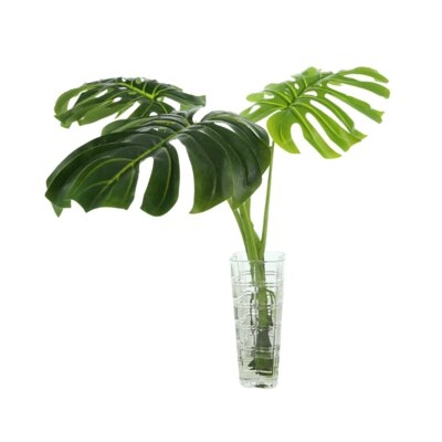 Palm In Glass Vase With Acrylic Water - Image 0