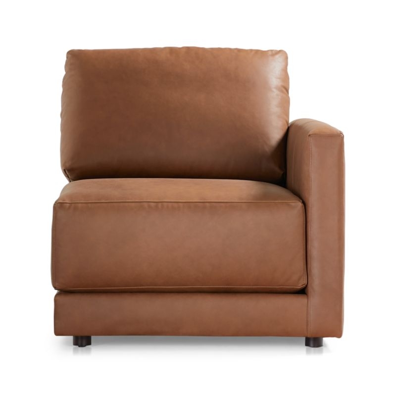 Gather Leather Right-Arm Chair - Image 1
