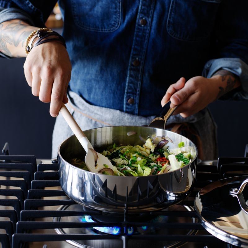 Crate & Barrel EvenCook Core ®  3.25 Qt. Stainless Steel Saute Pan with Lid - Image 1
