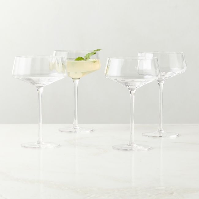 Muse Optic Fluted Coupe Glasses Set of 4 - Image 0