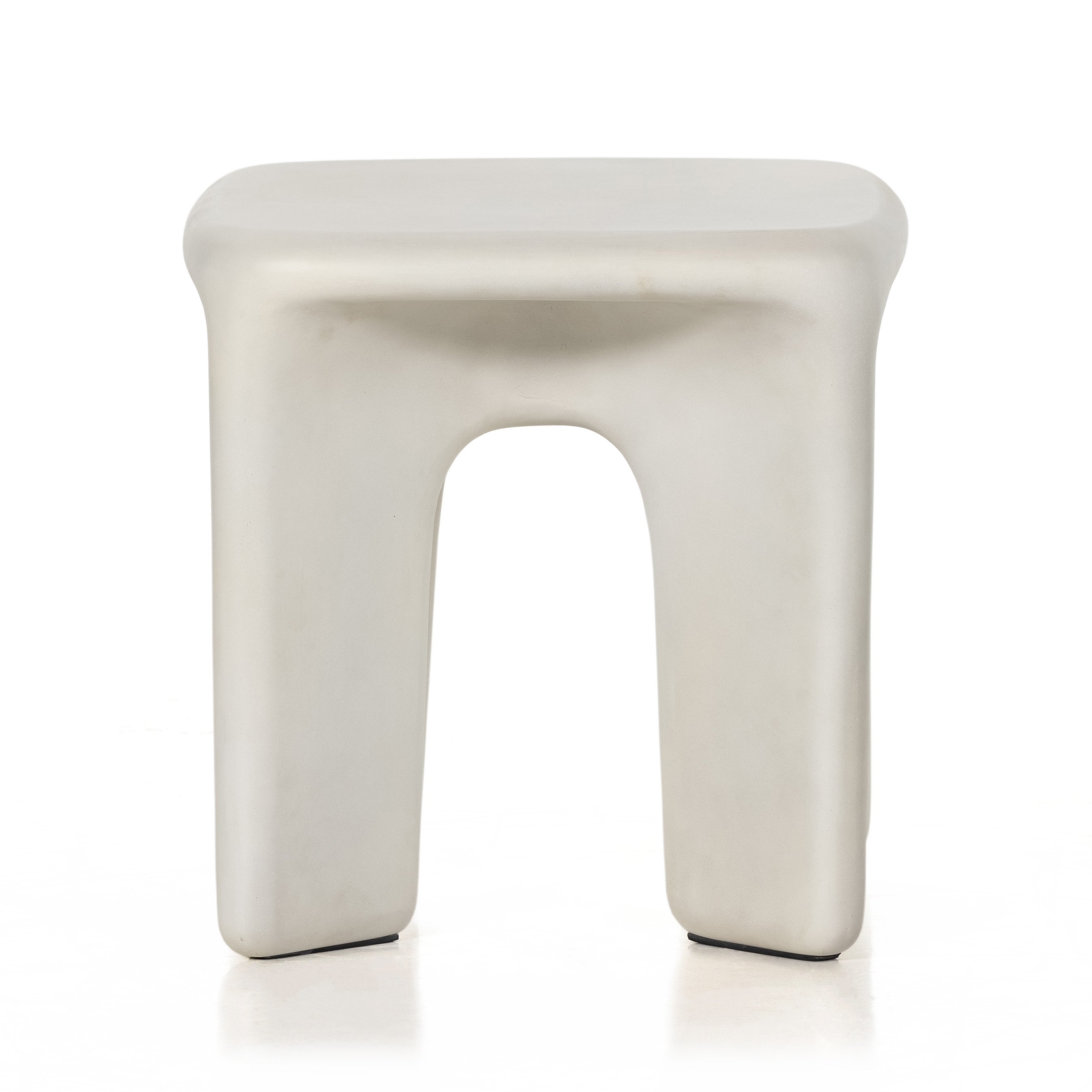 Dante End Table - White Concrete - Image 2