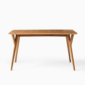 Mid-Century Expandable Dining Table, 60-80", Pebble - Image 2
