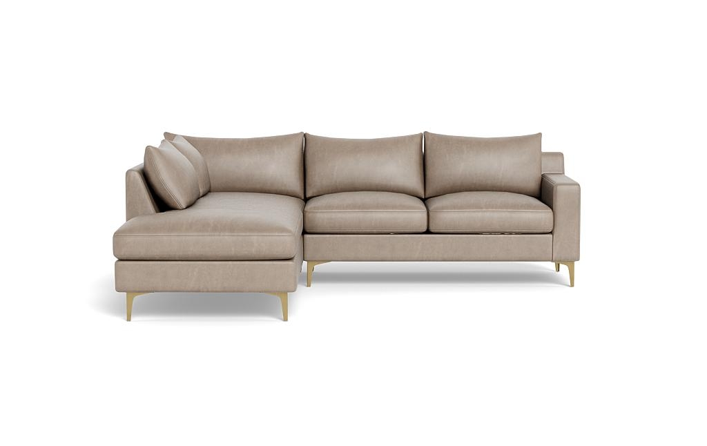 Sloan Leather 3-Seat Left Bumper Sectional - Image 0