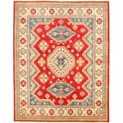 One-of-a-Kind Hypoluxo Hand-Knotted 2010s Gazni Red/Beige 8' x 10'1" Wool Area Rug - Image 0