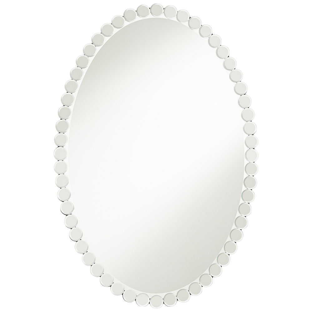 Possini Euro Bathurst 24" x 36" Dotted Oval Wall Mirror - Style # 75N13 - Image 0