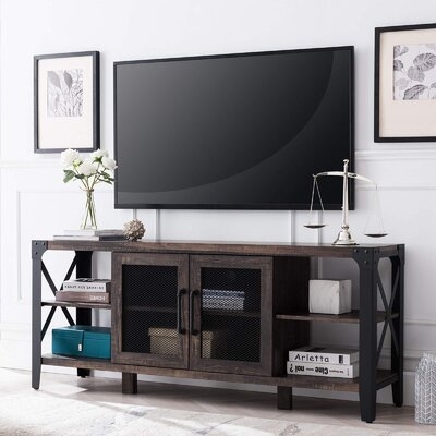 Williston Forge TV Stand For Tvs Up To 68", Dark Rustic Oak - Image 0