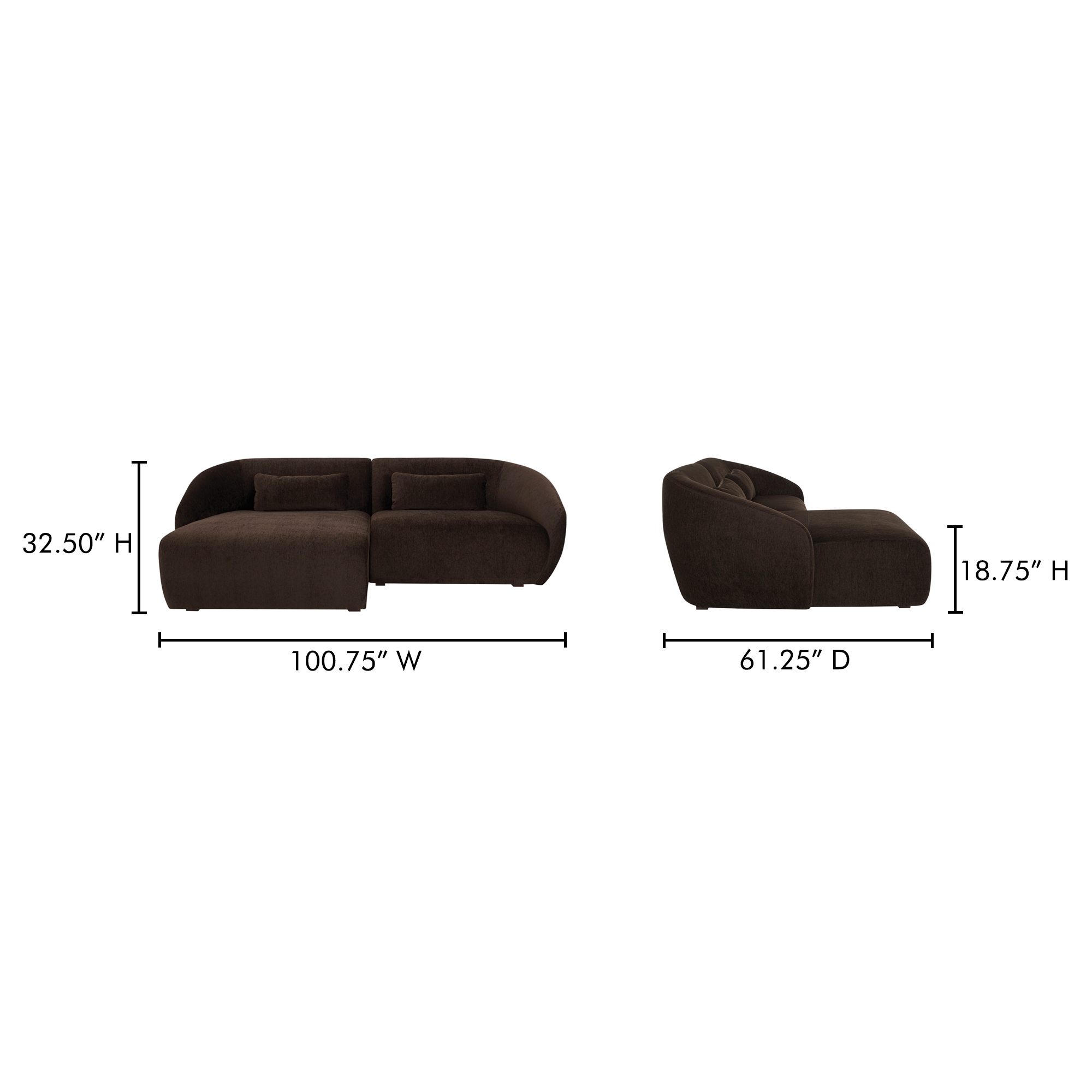 Amelia Nook Modular Left Sectional Espresso - Image 8