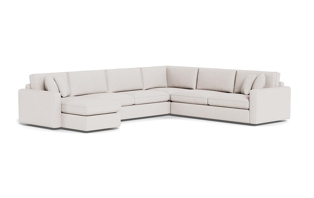 James 4-Piece 5-Seat Corner Chaise Sectional Left with Storage - Image 1