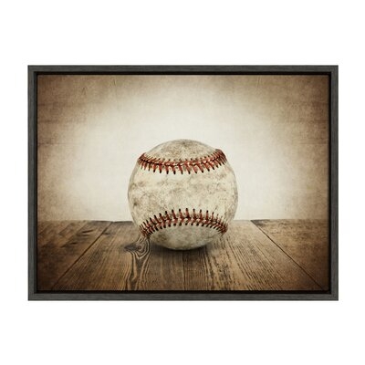 'Vintage Baseball' by Shawn St.Peter- Floater Frame Photograph Print on Canvas - Image 0