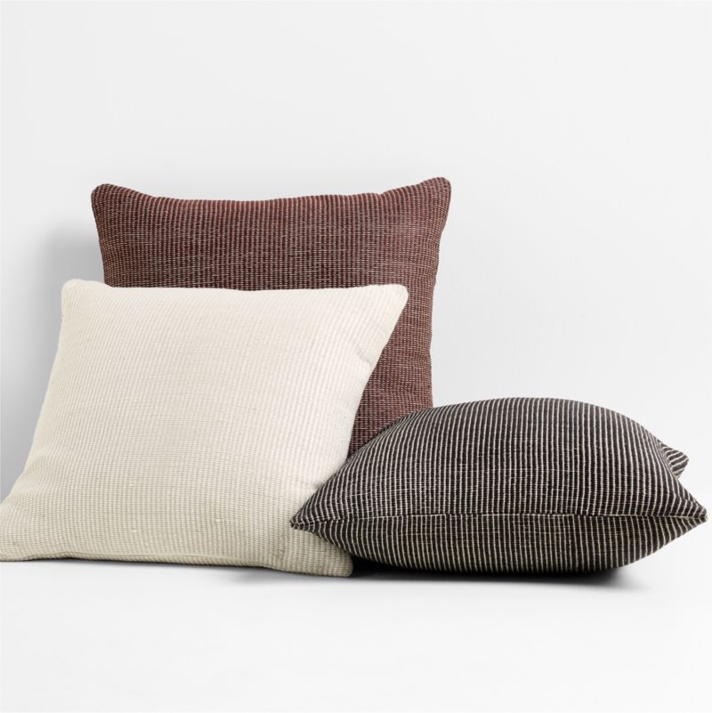 Chestnut Red 20x20 Soft Textured Indoor/Outdoor Throw Pillow - Image 1