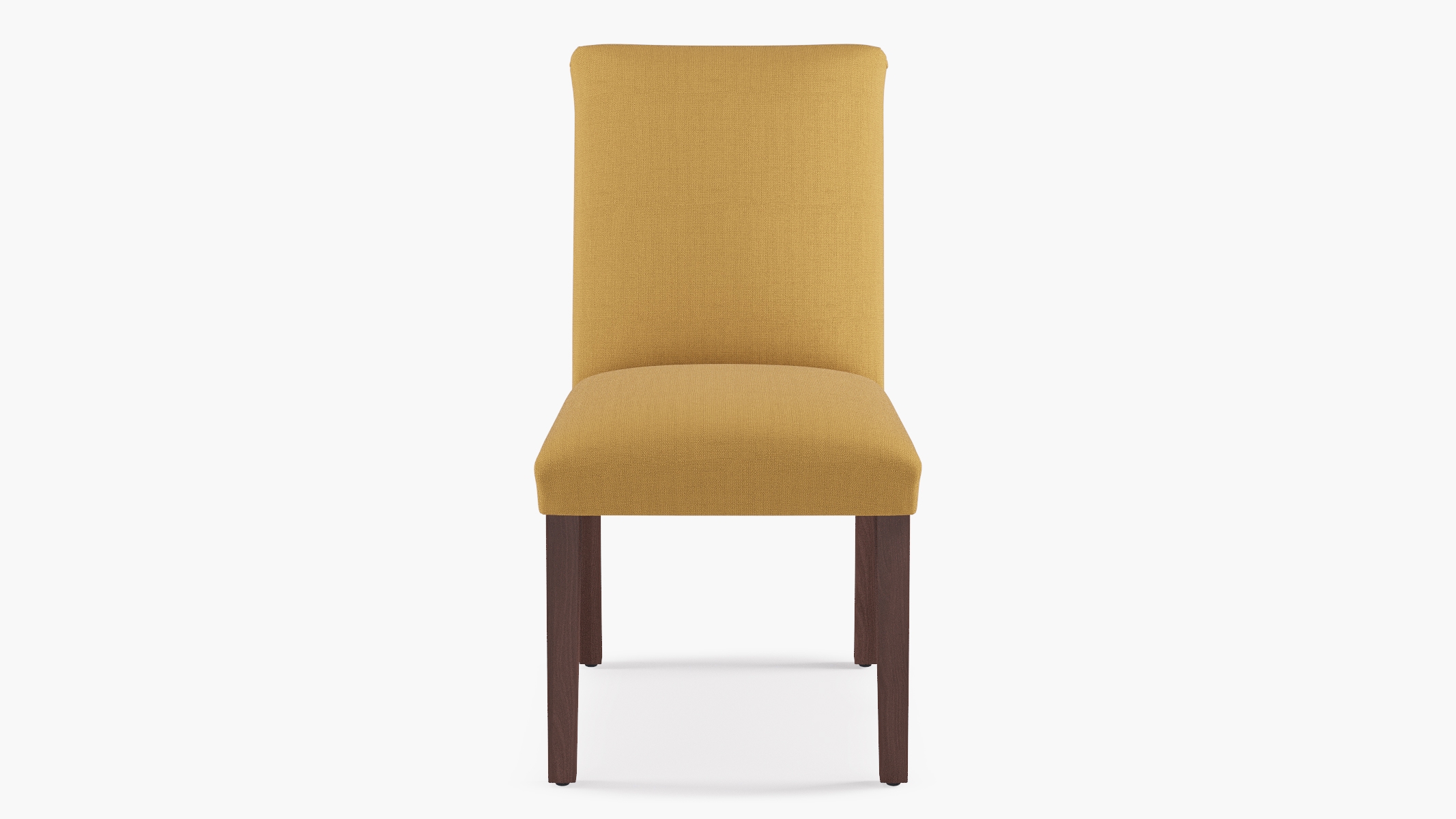 Classic Dining Chair, French Yellow Everyday Linen, Espresso - Image 0