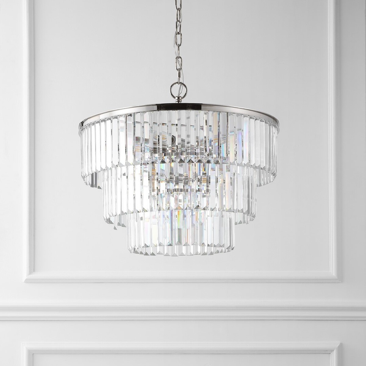 Karissa 3 Tier Chandelier - Nickle - Safavieh - Image 2