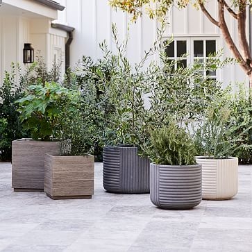 Portside Outdoor Planters, Small, Weathered Gray - Image 2