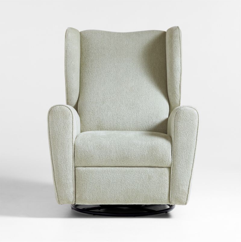 Seesaw Sage Green Electronic Swivel Glider Power Recliner Nursery Chair - Image 1