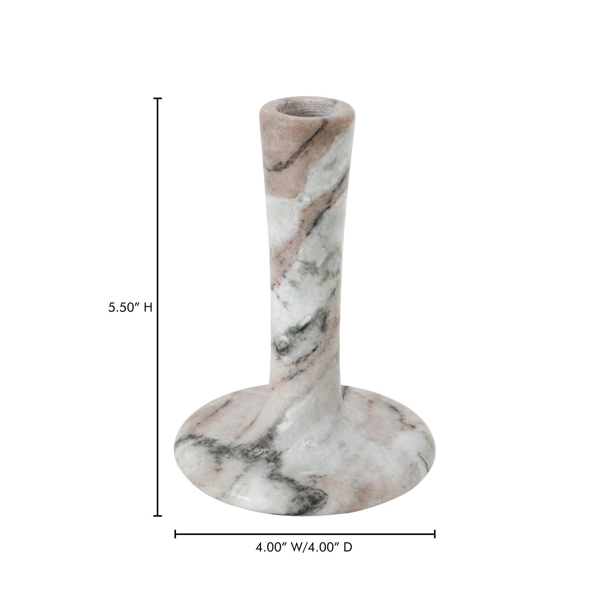 East Tall Candle Holder Brown Torrent Marble - Image 9
