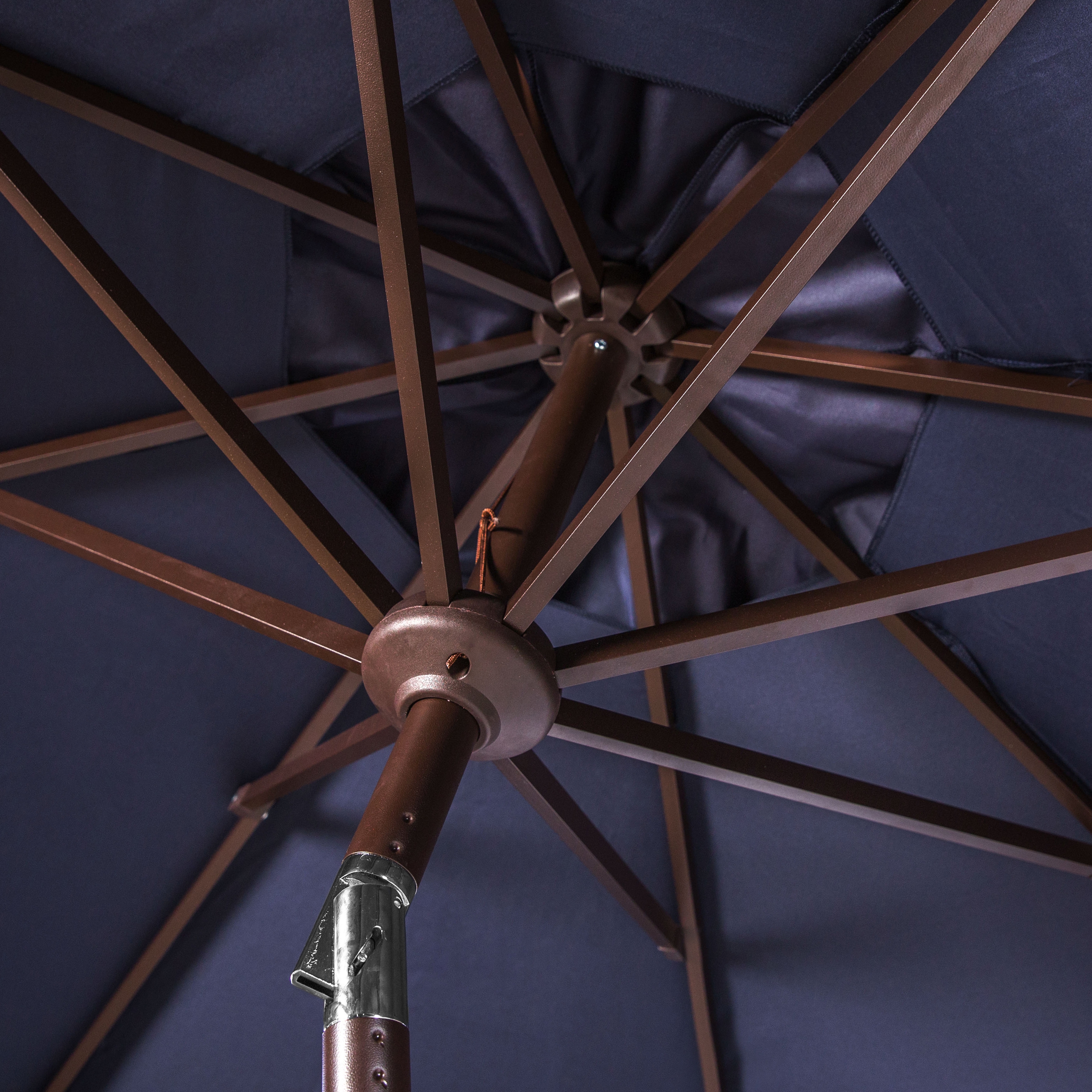 Uv Resistant Ortega 9 Ft Auto Tilt Crank Umbrella - Navy - Arlo Home - Image 2