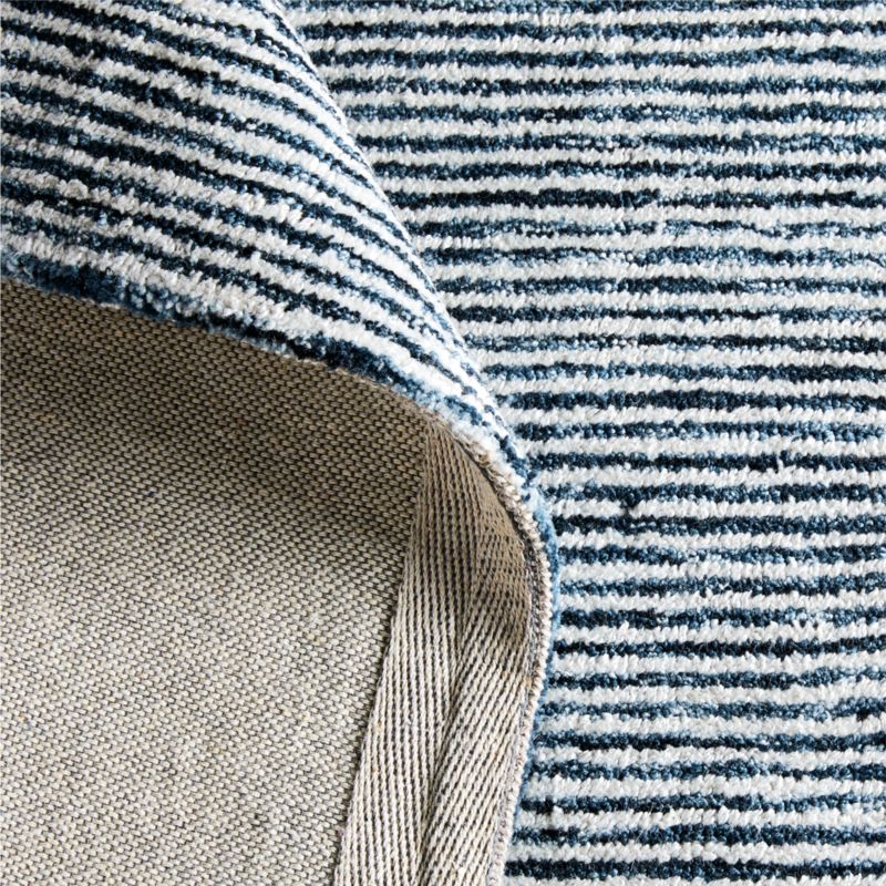 Turin Performance Handwoven Navy Blue Area Rug 8'x10' - Image 2