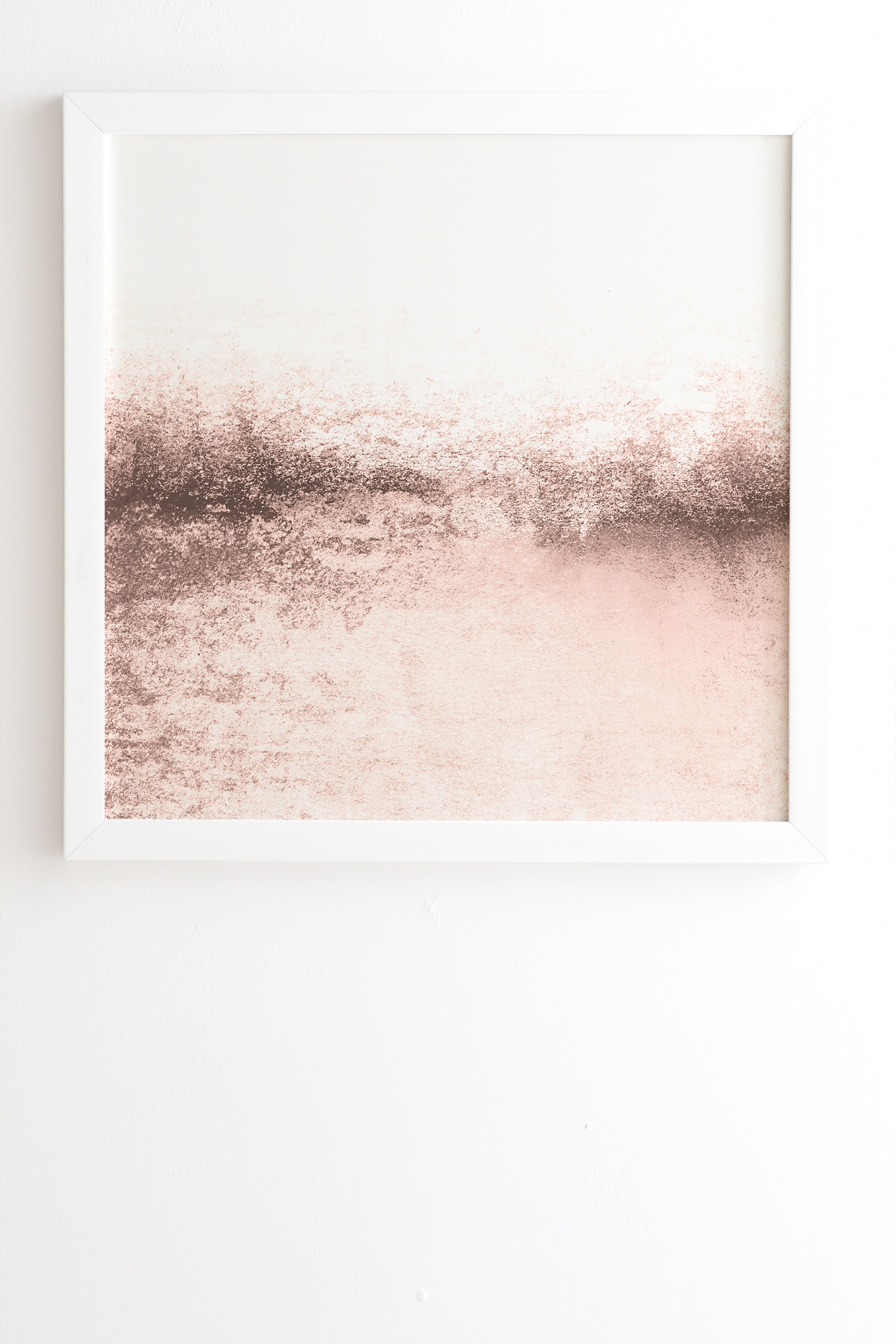Snowdreamer Blush Light by Monika Strigel - Framed Wall Art Basic White 8" x 9.5" - Image 1