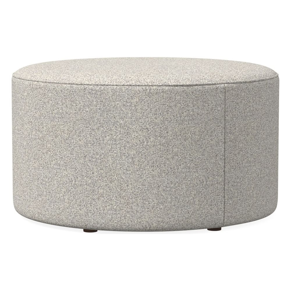 Isla Large Ottoman, Poly, Chenille Tweed, Storm Gray, Concealed Supports - Image 0